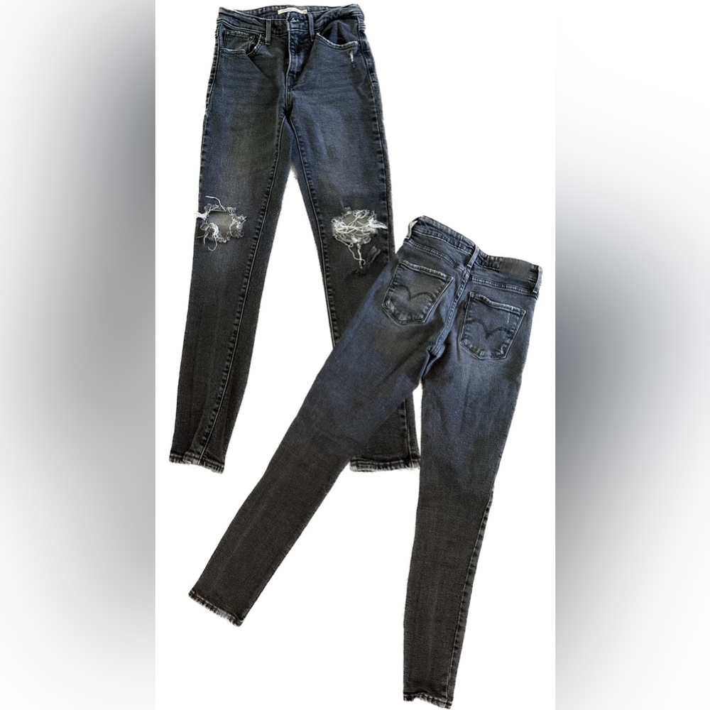 black levi’s high rise skinny jeans